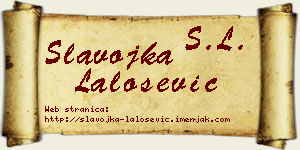 Slavojka Lalošević vizit kartica